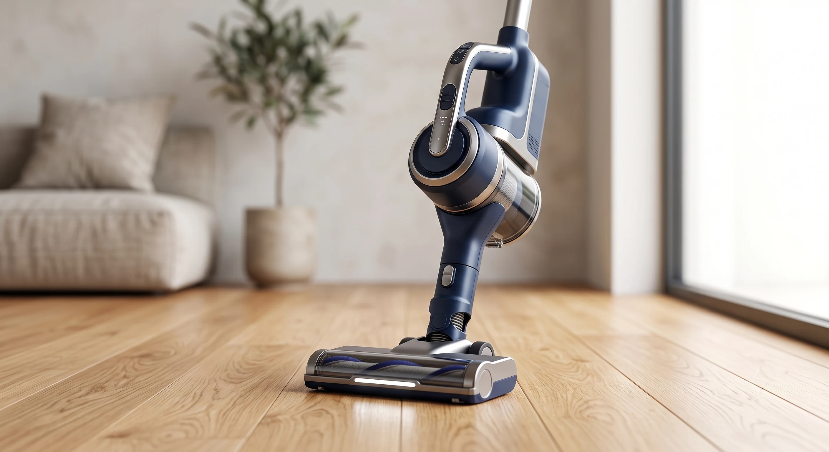 Weight difference and trigger switch vs push-button operation on Dyson stick vacuums.